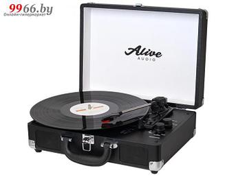 Виниловый проигрыватель для виниловых дисков пластинок винила Alive Audio Glam Noir AAGLM01NR черный