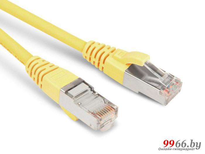 Сетевой кабель Hyperline F/UTP cat.5e 3m Yellow PC-LPM-STP-RJ45-RJ45-C5e-3M-LSZH-YL