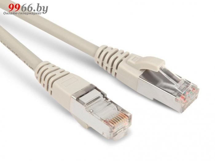 Сетевой кабель Hyperline F/UTP cat.5e 3m Grey PC-LPM-STP-RJ45-RJ45-C5e-3M-LSZH-GY