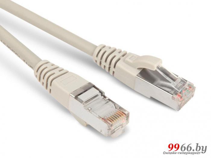 Сетевой кабель Hyperline F/UTP cat.5e 5m Grey PC-LPM-STP-RJ45-RJ45-C5e-5M-LSZH-GY