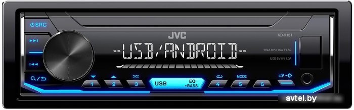 USB-магнитола JVC KD-X151