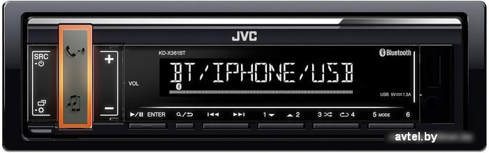 USB-магнитола JVC KD-X361BT