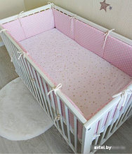 Бампер в кроватку Martoo Multiform бампер (розовый горох)