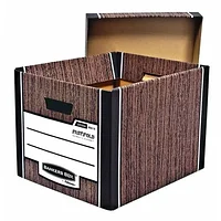 Короб архивный "Bankers Box™ Woodgrain", 325x285x385 мм, коричневый