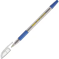 Ручка шариковая "BK410", 1.0 мм, прозрачный, стерж. синий