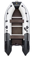 Лодка надувная Ривьера 3400 СК "Комби" светло-серый/черный