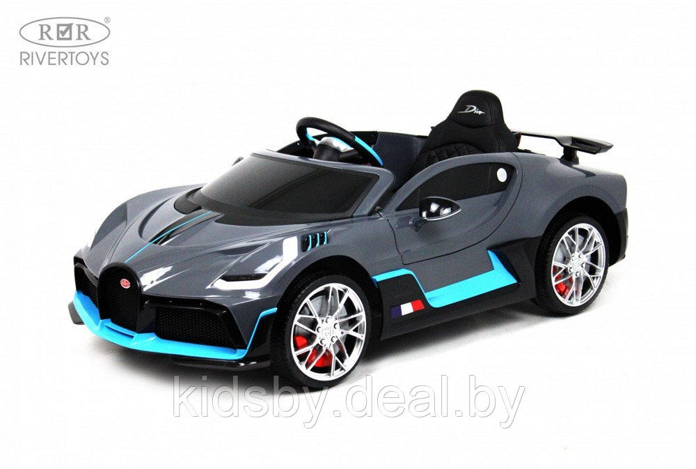 Детский электромобиль RiverToys Bugatti Divo HL338 (серый) Лицензия