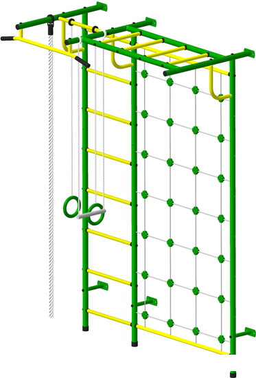 Детский спортивный комплекс Пионер С4СМ (зеленый/желтый) - фото 1 - id-p180039893
