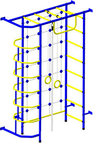 Детский спортивный комплекс Пионер 9М (синий/желтый)