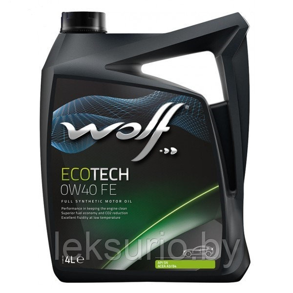 WOLF EcoTech 0W-40 FE  4л масло моторное(Бельгия)