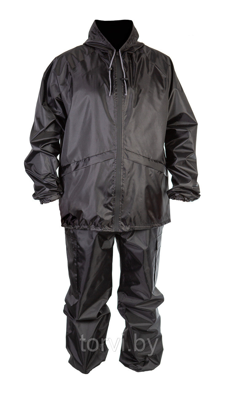 Куртка влагозащитная с герметизацией швов черная, с отлетной какеткой XL, фото 1