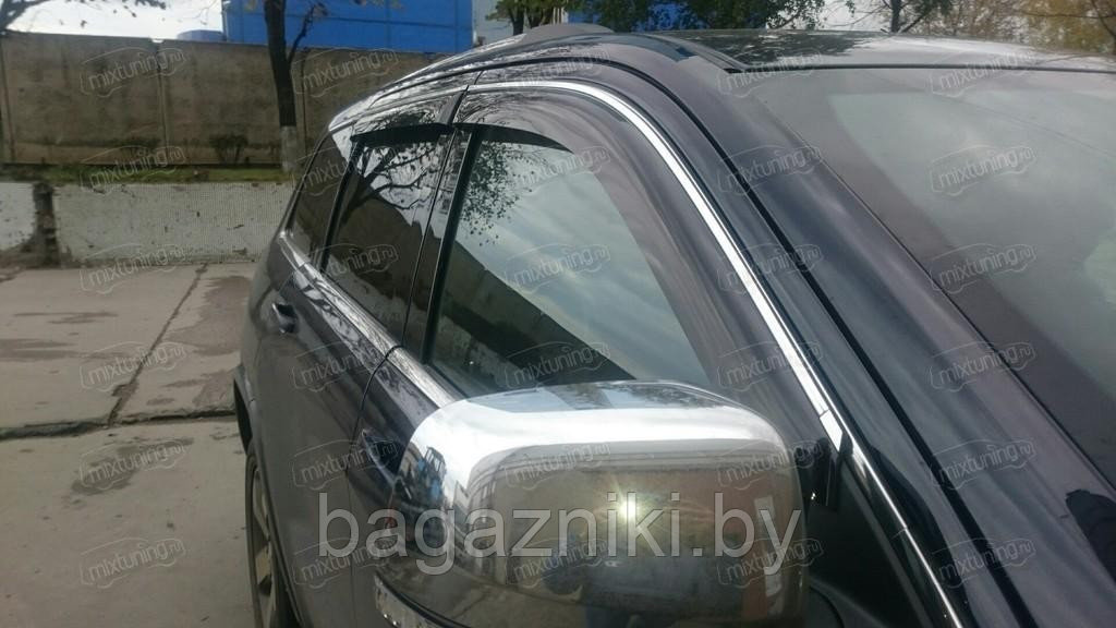 Ветровики клеящиеся Cobra tuning Jeep Grand Cherokee c 2013 с хромом, фото 1