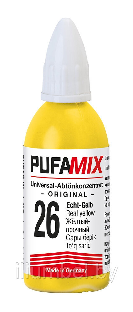 Краситель PufaMix универсальный концентрат для тонирования 20мл №26 желтый прочный - фото 1 - id-p180603519