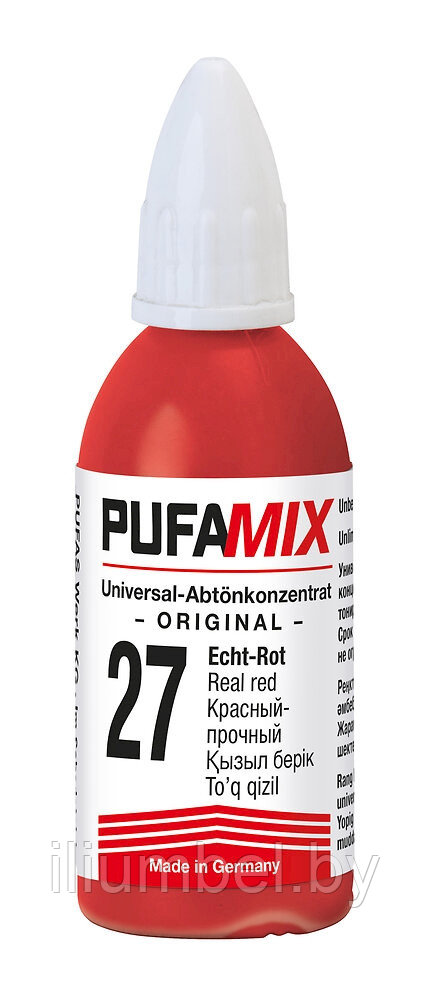 Краситель PufaMix универсальный концентрат для тонирования 20мл №27 красный прочный - фото 1 - id-p180603520