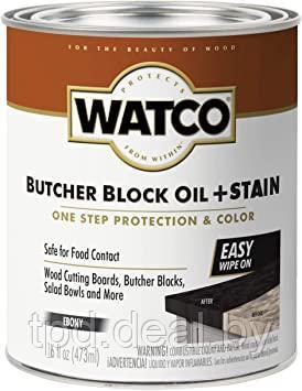 Масло Watco® Butcher Block Oil & Finish для столешниц и разделочных досок (0,473л),цвет Эбеновое дерево - фото 1 - id-p180607745