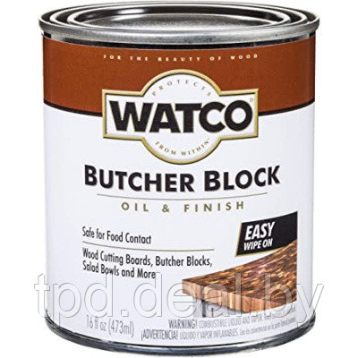 Масло Watco® Butcher Block Oil & Finish масло для столешниц и разделочных досок (0,473л), цвет Лесной орех - фото 1 - id-p180609488