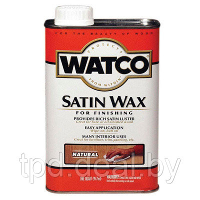 Финишный воск WATCO Satin Finishing Wax, цвет Тёмный, полуматовый (0,946л) - фото 1 - id-p180616168