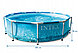 Усиленный каркасный бассейн с принтом Intex Metal Frame Beachside  28208 (305х76) (c фильтром и насосом), фото 2