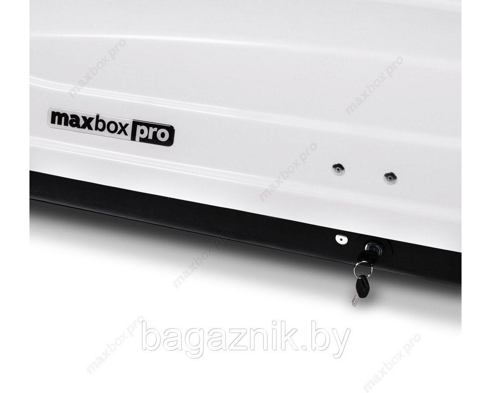 Автобокс MaxBox PRO 460 (средний) (175х84х42см) двухсторонний, белый глянец - фото 4 - id-p180631799