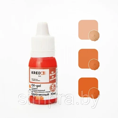 Oil-gel 03 оранжевый, краситель жирорастворимый пищевой 10мл - фото 1 - id-p180637529