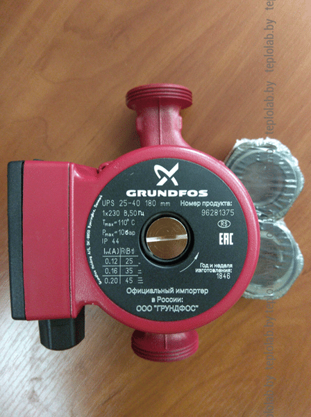 Насос циркуляционный Grundfos UPS 25-40 - фото 5 - id-p178968901
