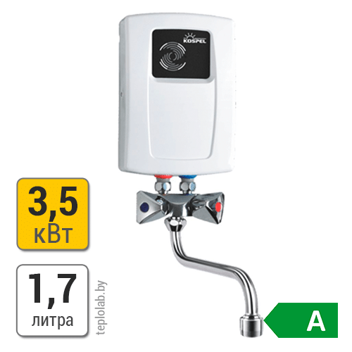 Электрический проточный водонагреватель Kospel EPS Twister 3,5 кВт (смеситель в комплекте)