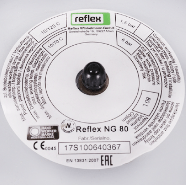 Мембранный расширительный бак для отопления Reflex NG 80 - фото 4 - id-p178972929
