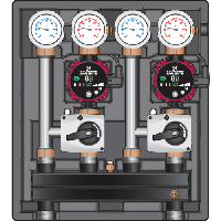 Насосный блок-модуль до 40 кВт Meibes Kombimix MK (ST)/MK (ST) с насосом Grundfos UPSO 15-65 арт. 26101.40