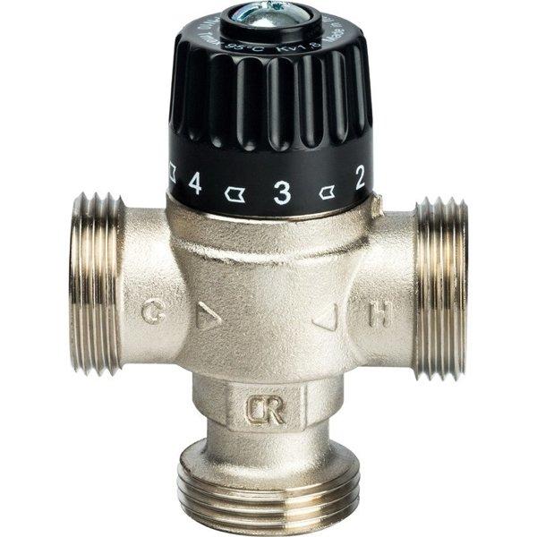 STOUT Термостатический смесительный клапан для систем отопления и ГВС 1" НР 30-65°С KV 1,8 - фото 2 - id-p178973919