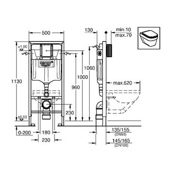 Инсталляция для подвесного унитаза GROHE Rapid SL 38772001 - фото 2 - id-p178970558