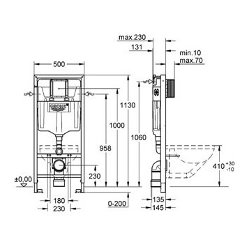 Инсталляция для подвесного унитаза GROHE Rapid SL 38539001 - фото 3 - id-p178970560