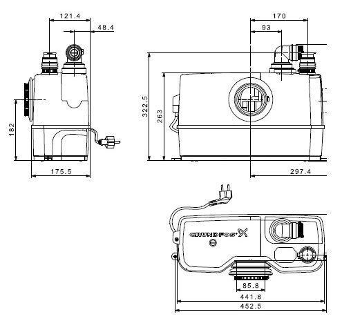 Канализационная установка Grundfos Sololift 2 WC-1 артикул 97775314 - фото 4 - id-p178970575