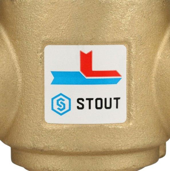 STOUT Термостатический смесительный клапан для твердотопливных котлов G 1 1/4" НР 60°С - фото 7 - id-p178973941