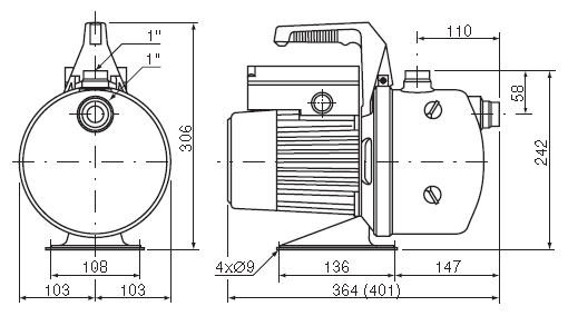 Поверхностный самовсасывающий насос Grundfos JP 5 артикул 46711002 - фото 2 - id-p178970600