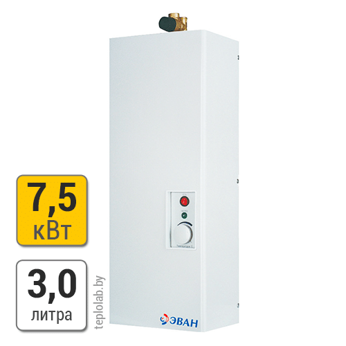 Электрический проточный водонагреватель ЭВАН В1 7,5 кВт 220В - фото 1 - id-p178973961