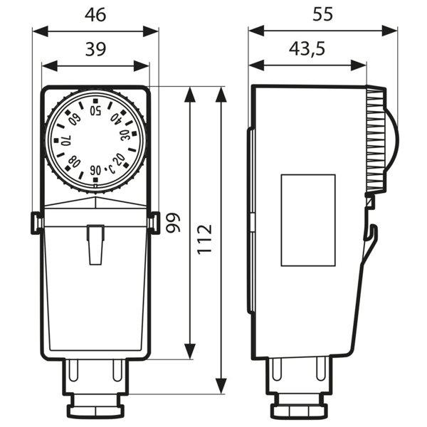 Термостат накладной регулируемый 20÷90°C Afriso BRC - фото 2 - id-p178974109