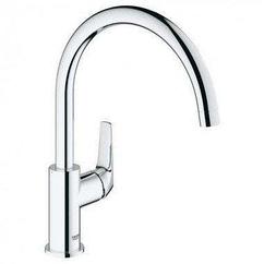 Смеситель для мойки, поворотный, с трубкообразным изливом GROHE BauCurve