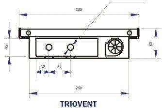Внутрипольный конвектор с вентилятором Regulus Canal Vent Triovent 80/300/2750 - фото 3 - id-p178971587