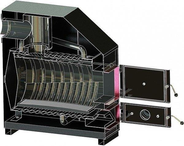 Котел газогенераторный на твёрдом топливе Термопасс Космос КМВ 2-12-0,125 12 кВт - фото 8 - id-p178973553