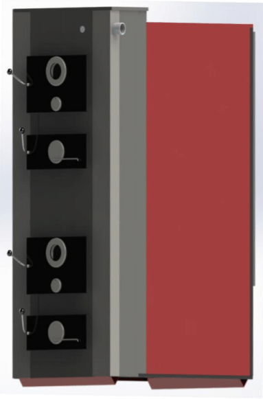 Котел газогенераторный на твёрдом топливе Термопасс Космос КМВ 2-90-0,125 90 кВт (исп.2- вертикальный)