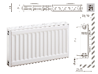 Радиатор стальной Прадо Radiator Prado Classic - боковая подводка тип 21 500х400