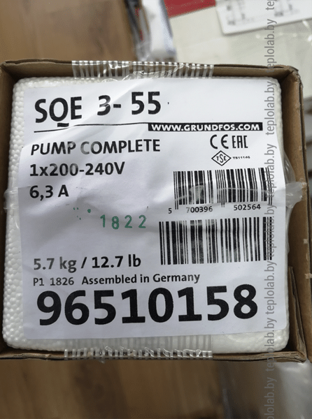 Скважинный насос Grundfos 3" SQE 3-55 1.65, 230 В - фото 8 - id-p178974385