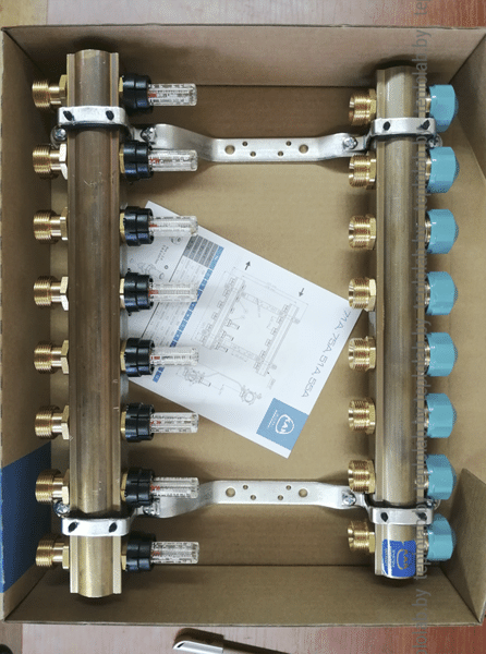 Коллектор распределительный с расходомерами KAN серия 75A 8 отводов - фото 9 - id-p178974618