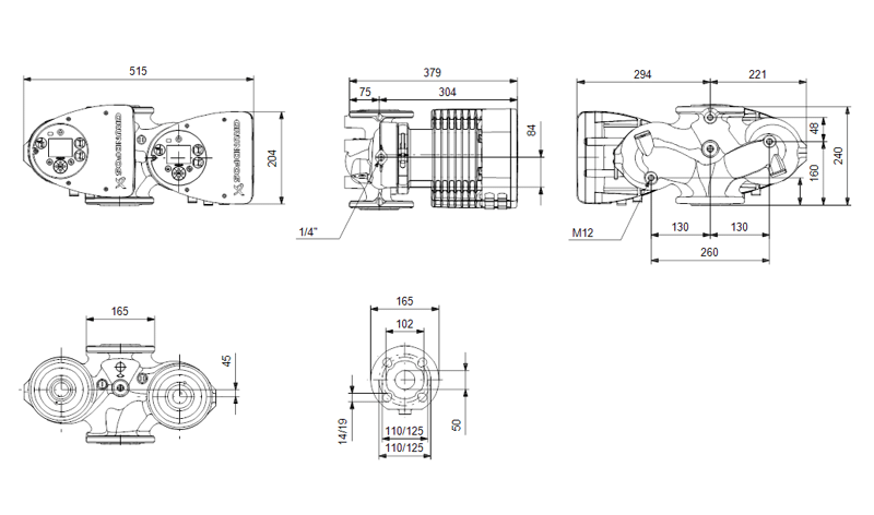 Циркуляционный насос Grundfos MAGNA3 D 50-40 F, 1x230 В - фото 2 - id-p178974796