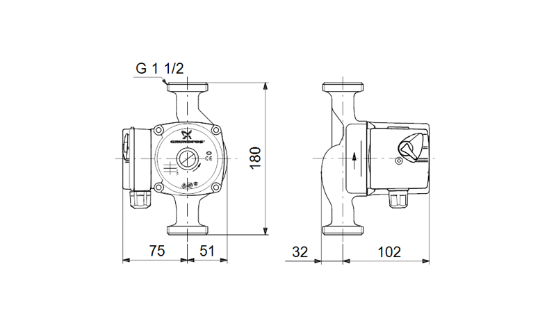 Циркуляционный насос Grundfos UPS 25-60 N, 1x230 В - фото 2 - id-p178974817