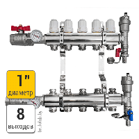 Распределительный коллектор PROFLine XF 20102, 8 выходов