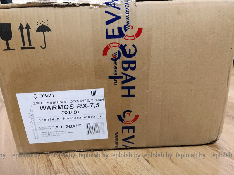 Электрический котел ЭВАН WARMOS-RX 7,5 кВт, 380 В - фото 8 - id-p178976374