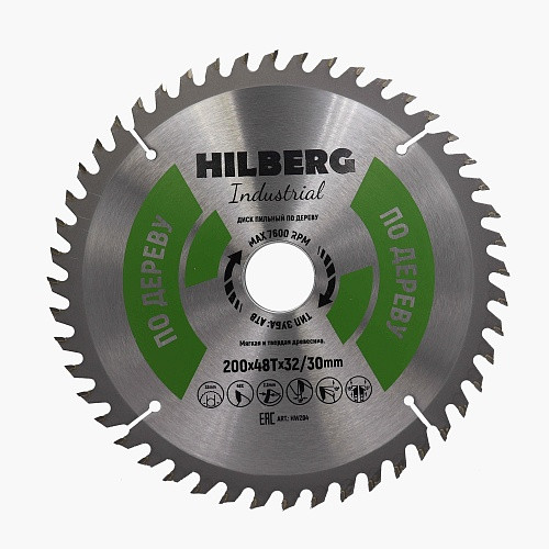 Диск пильный серия Hilberg Industrial Дерево 200х32/30х48Т - фото 1 - id-p180640243