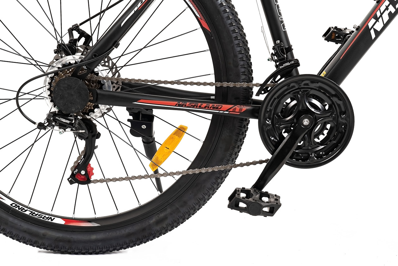 Велосипед горный NASALAND Scorpion 27.5" черно-красный рама 20 сталь - фото 4 - id-p180640367