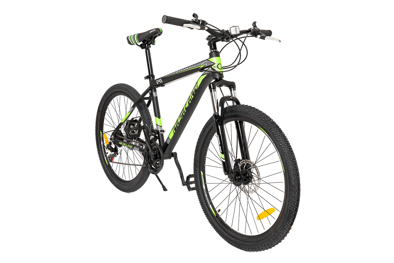 Велосипед горный NASALAND 26" черно-зеленый рама 18 алюминий - фото 2 - id-p180640433
